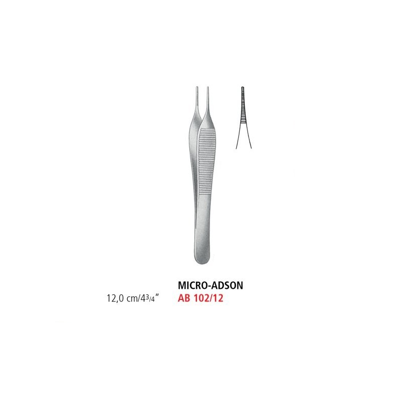PĘSETA MICRO-ADSON ANATOMICZNA 12 cm