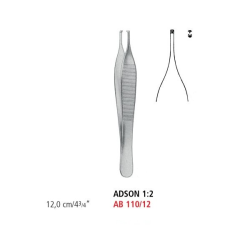 PĘSETA ADSON CHIRURGICZNA 1x2 ZĘBY 12 cm