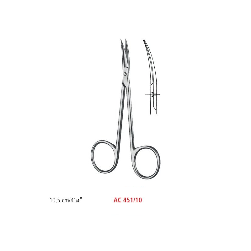 NOŻYCZKI IRIS OSTRO/OSTRE ZAGIĘTE 10,5 cm