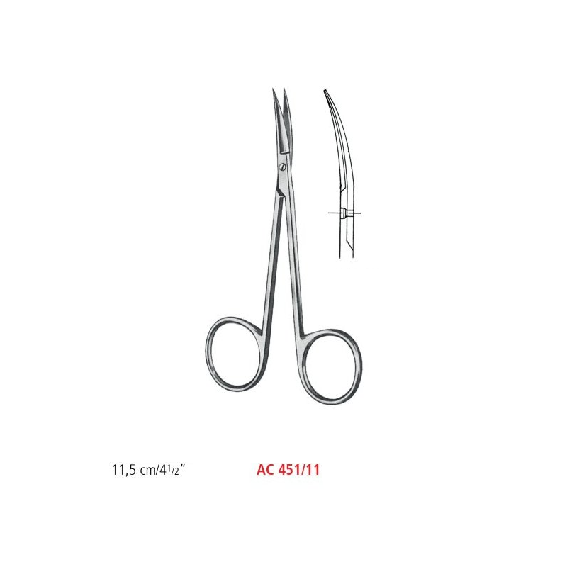 NOŻYCZKI IRIS OSTRO/OSTRE ZAGIĘTE 11,5 cm