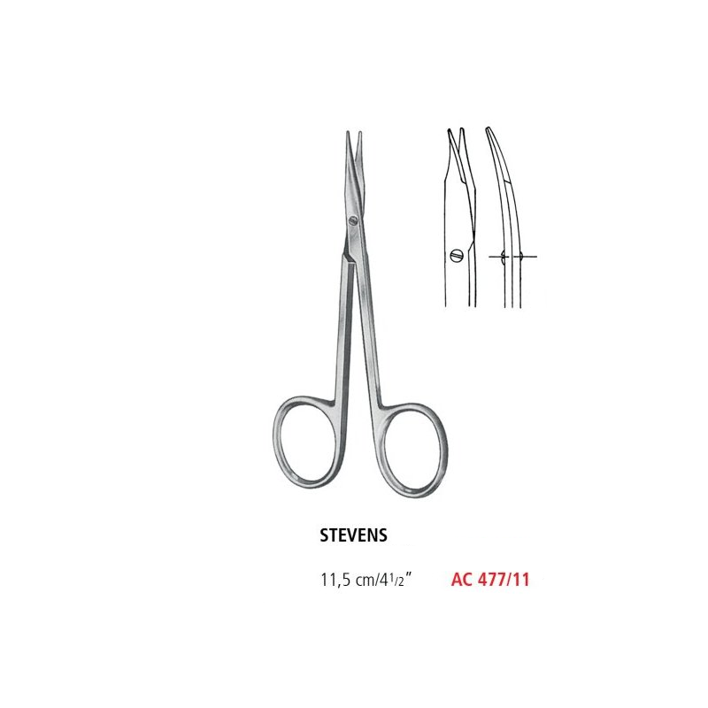 NOŻYCZKI STEVENS ZAGIĘTE TĘPE 11,5 cm