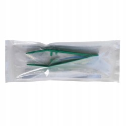 Pęseta anatomiczna, plastikowa, zielona, sterylna, dł. 13 cm / 1 szt.