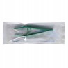 Pęseta anatomiczna, plastikowa, zielona, sterylna, dł. 13 cm / 1 szt.