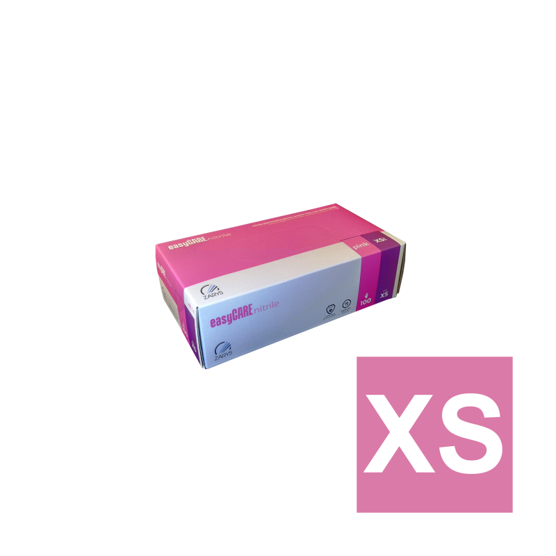 RÓŻOWE XS RĘKAWICZKI NITRYLOWE OP. 100 SZT.