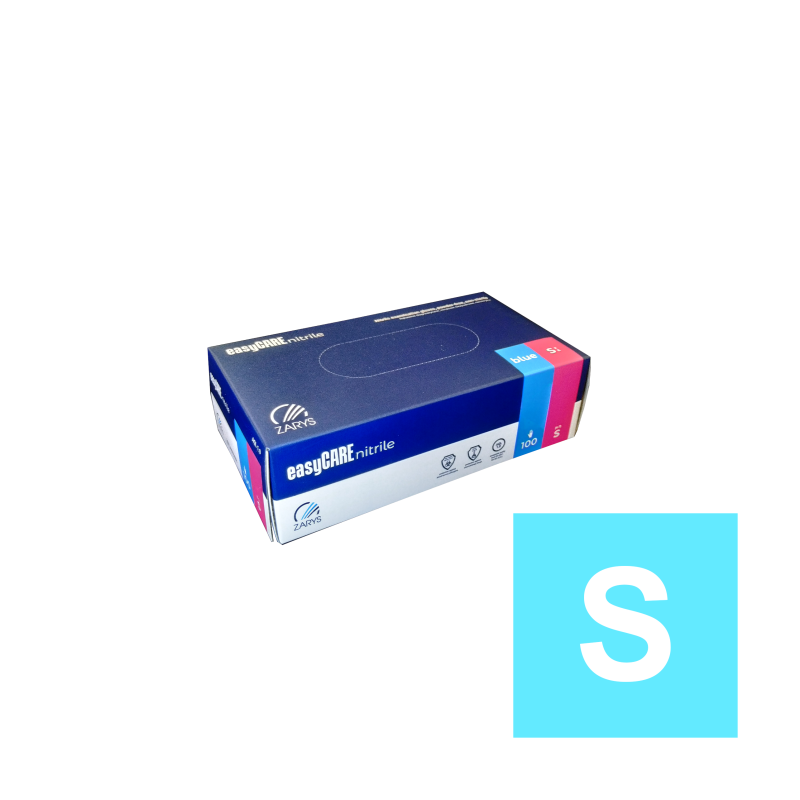 NIEBIESKIE S RĘKAWICZKI NITRYLOWE OP. 100 SZT.